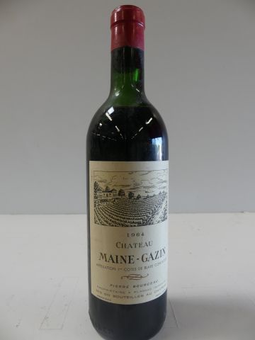 null Bouteille de Château Maine Gazin 1ères Côtes de Blaye 1964