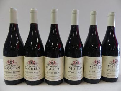 null 6 bouteilles de Marquis du Moulin 2017 Côtes du Rhône Propriétaire Récoltan...