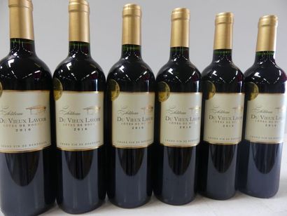 null 6 bouteilles de Côtes de Bourg 2016 Château du Vieux Lavoir Médaillé d'or r...