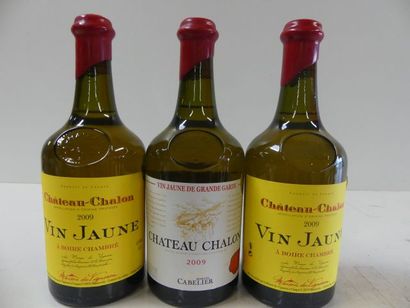 null Lot de 3 bouteilles : 2 de Château Chalon 2009 Vin Jaune du Jura la Maison du...