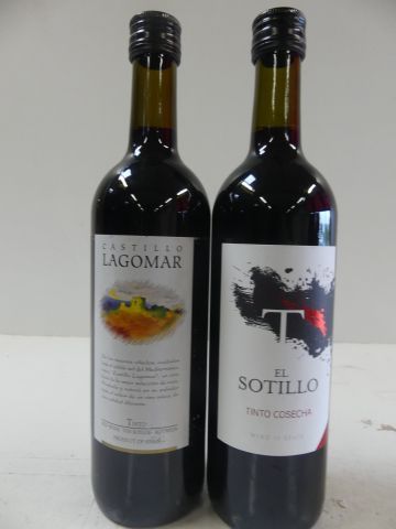null Lot de 2 bouteilles : 1 Bouteille El Sotillo Rouge d'Espagne ; 1 bouteille de...