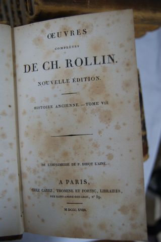 null De CH. ROLLIN "Oeuvres complètes". A Paris, chez Carez, 1820. 26 volumes (tomes...