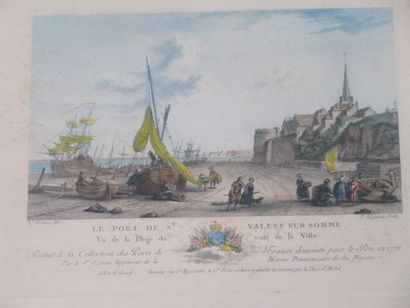 null Paire de gravures d'après Ozanne, figurant "Le Port d'Antibes" et "Le Port de...