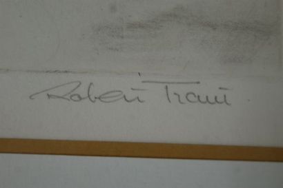 null Robert TRAUT "Poigny la Forêt" Eau-forte. Signée, titrée, numérotée au crayon....