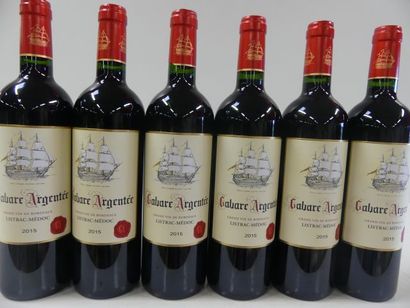 null 6 bouteilles de Listrac 2015 Gabarre Argentée Grand Millésime 2015