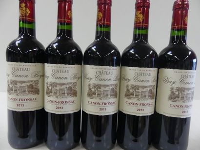 null 5 bouteilles de Canon Fronsac Château Vray Canon Boyer - Récoltant 2013