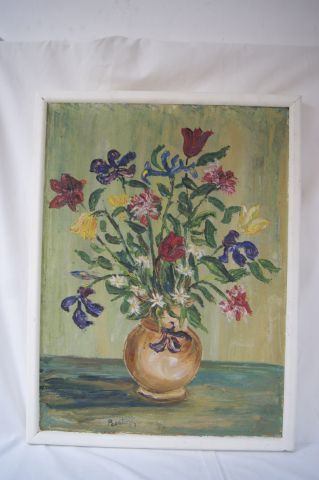 null Elie PESATORI (1923-2000) "Nature morte au bouquet" Huile sur toile. Signé et...