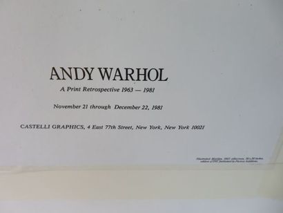 null Andy Warhol (1928-1987), Marylin, 1981 
(Invitation) Sérigraphie en couleurs,...