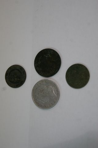 null Lot de 5 pièces : 5 francs 1949, 5 centimes 1900, 10 centimes 1909, 5 centimes...