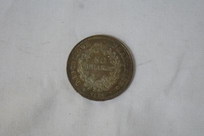 null Pièce de 50 francs Hercule en argent, 1978. Poids : 30 g