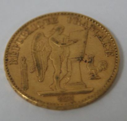null Pièce de 20 francs or, 1877. Poids : 6,45 g
