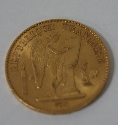 null Pièce de 20 francs or, 1886. Poids : 6,44 g