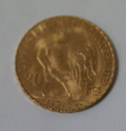null Pièce de 20 francs or, 1913. Poids : 6,45 g