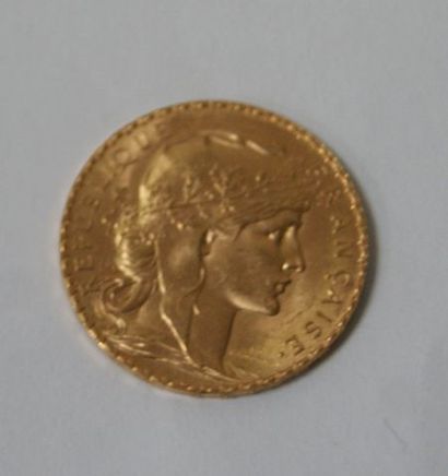 null Pièce de 20 francs or, 1910. Poids : 6,45 g