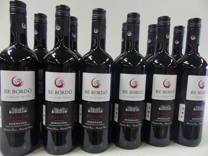 null 12 bouteilles de Bordeaux Be Bordô Cépage Merlot 2014