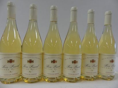 null 6 bouteilles de Côtes du Rhône 2016 Blanc Grande Réserve Récoltant Bois Pas...