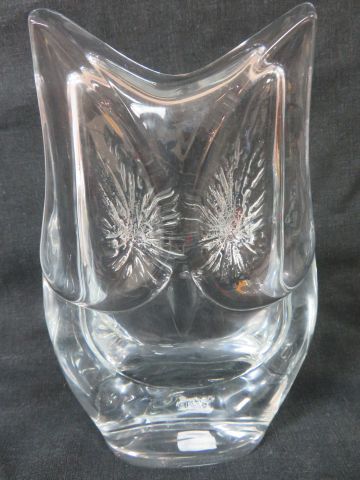 null DAUM France Sculpture en cristal, figurant un hibou. Haut.: 24 cm