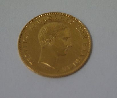 null Pièce de 10 drachmes en or, 1876. Poids : 1,61 g