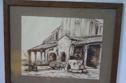 null Emile BERNARD (1868-1941)
L'église de Torcello
Encre.
Signée en bas à gauche.
Située...