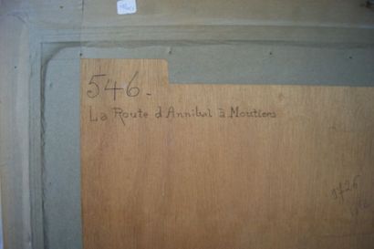 null LACHAT Louis François (né en 1873) "La Route d'Annibal à Moutiers" Huile sur...