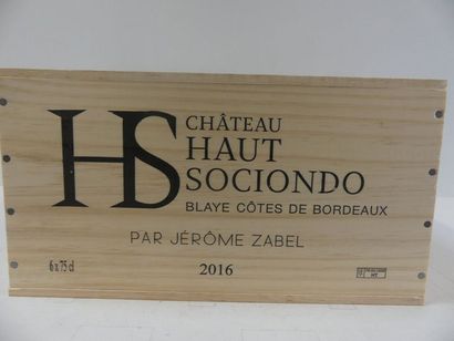 null 6 Bouteilles de ChâteauHaut Sociando Côtes de Blaye, Sélection Jérôme Zabel...