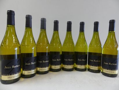 null 8 bouteilles de Côtes du Rhône Blanc 2015 La Cuvée Prestige Jean Bertheau