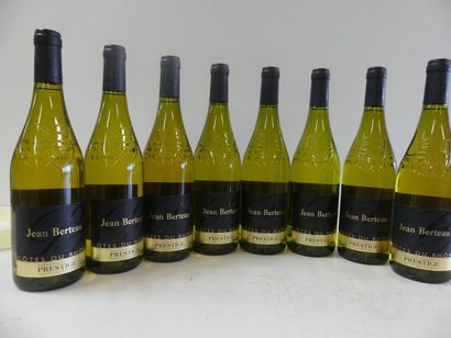 null 8 bouteilles de Côtes du Rhône Blanc 2015 La Cuvée Prestige Jean Bertheau