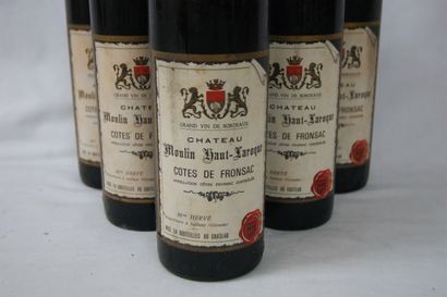 null 6 bouteilles de Côtes de Fronsac, Château Haut Larroque, 1964. (LB)