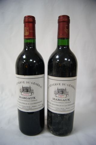 null 2 bouteilles de Margaux, la Réserve du Général, 1995 et 1997 (LB)
