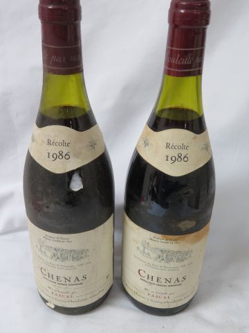null 2 bouteilles de Chenas, Pascal, 1986 (B)