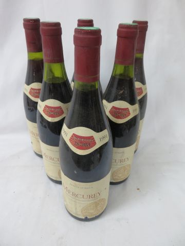 null 6 bouteilles de Mercurey, 1991 (ela)