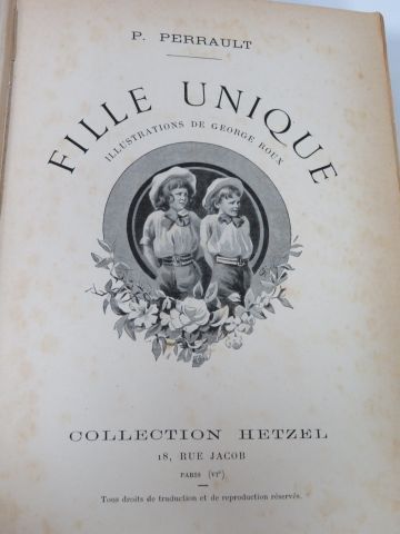 null Lot de 3 livres : "Les 4 filles du Dr Martch" (Hetzel), "Fille unique" (Hetzel),...