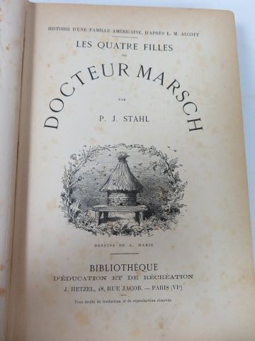 null Lot de 3 livres : "Les 4 filles du Dr Martch" (Hetzel), "Fille unique" (Hetzel),...