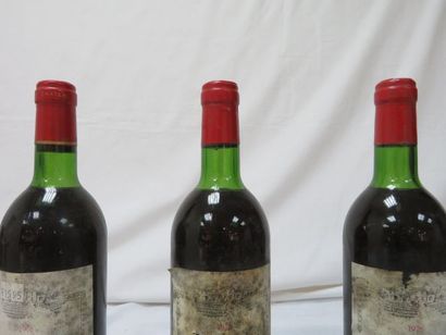 null 3 bouteilles de Bordeaux, Côtes de Castillon, Château La Rose Fonteyre, 1976....