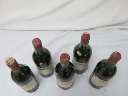 null 5 bouteilles de Première Côtes de Bordeaux, Château Lafitte, 1979. (B, TB, es1a,...