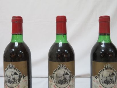 null 3 bouteilles de Premières Côtes de Bordeaux, Château Fauchey, 1977. (LB, es...