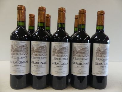 null 9 bouteilles de Médoc 2017 Château de Germignan L'Excellence de Germignan r...