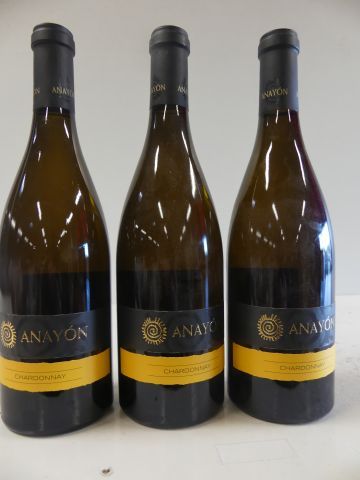 null 3 bouteilles de Chardonnay 2017 Anayon Cru d'Espagne Btles lourdes, numérot...