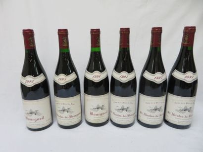 null 6 bouteilles de Bourgueil, château du Rochouard, 1995, 1996, 1997