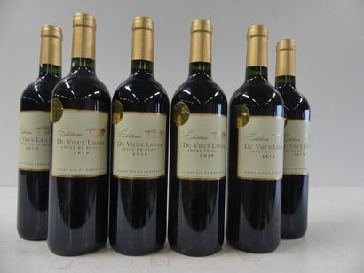 null 6 bouteilles de Côtes de Bourg 2016 Château du Vieux Lavoir Médaille d'Or R...