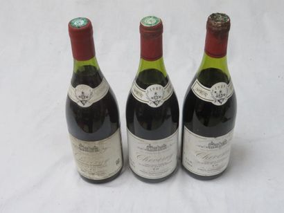 null 3 bouteilles de Cheverny, domaine Cot, 1989. (LB et B, es)