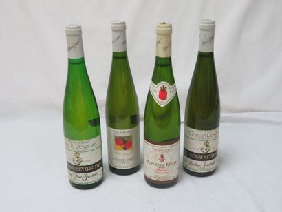 null 4 bouteilles de vin d'Alsace : Pinot Gris 1993, Muscat 1995, Riesling 1996,...
