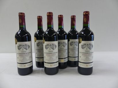 null 6 bouteilles de Château La Commanderie de Queyret 2016 Bordeaux Supérieur Récoltant...
