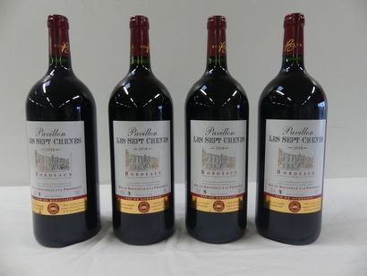 null 4 MAGNUMS 150 cl Bordeaux 2018 Récoltant Le Pavillon des 7 chênes