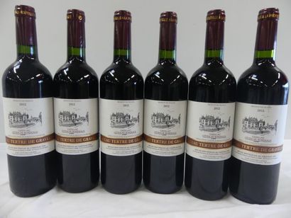 null 6 bouteilles de Côtes de Bordeaux 2012 Château Tertre de Graveline - Mis en...
