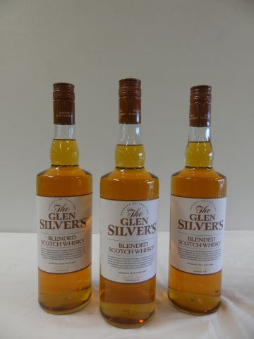 null 3 bouteilles de Whisky 100 cl The Glen Silver's Blended Scotch Whisky Scotland...