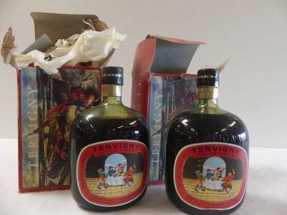 null 2 Vieilles bouteilles de Tervigny en coffret des années 60/70's Rouge Vieux...