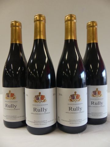 null 4 bouteilles de Rully rouge 2016 Bourgogne Romuald Valot