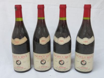null 4 bouteilles de Mercurey, Bataillard, 1985. (1 LB, els)