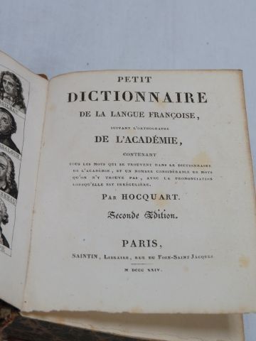 null HOCQUART "Le Petit dictionnaire de la langue françoise" Seconde édition. Paris,...